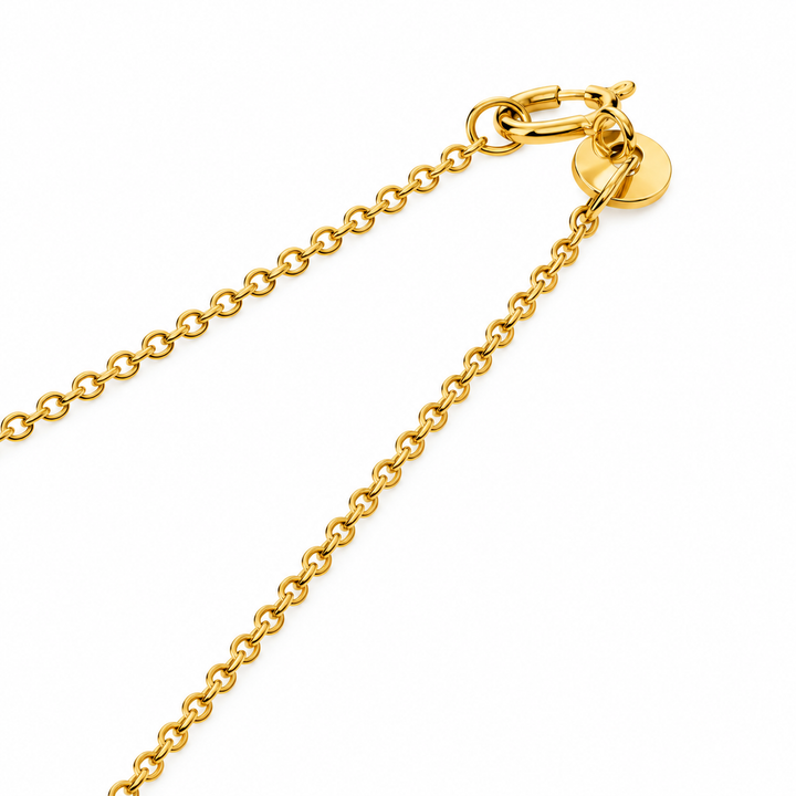 5.10 DEW Moissanite Necklace in 925 Yellow Gold Plated