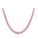 34.85 Ctw Pink Cubic Zirconia Necklace in Brass Rose Gold Plated
