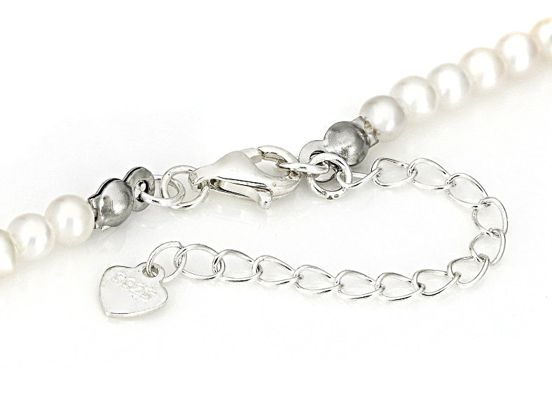 4.50-5.50 MM White Cultured Freshwater Bitsy Pearl Strand Necklace