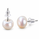 7.5-8mm Black Cultured Freshwater Pearl Stud Earring in 925 Platinum Plated