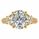 6.50 DEW Moissanite Ring in 925 Yellow Gold Plated