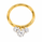 1.87 DEW Moissanite 3-Stone Ring in 925 Yellow Gold Plated