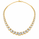 34.00 DEW Moissanite Necklace in 925 Yellow Gold Plated