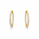 4.40 DEW Moissanite Hoop Earring in 925 Yellow Gold Plated