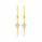0.13 Ctw Lab Grown Diamond Dangle Earring in 925 Yellow Gold Plated