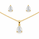 6.20 DEW Moissanite Solitaire Set in 925 Yellow Gold Plated