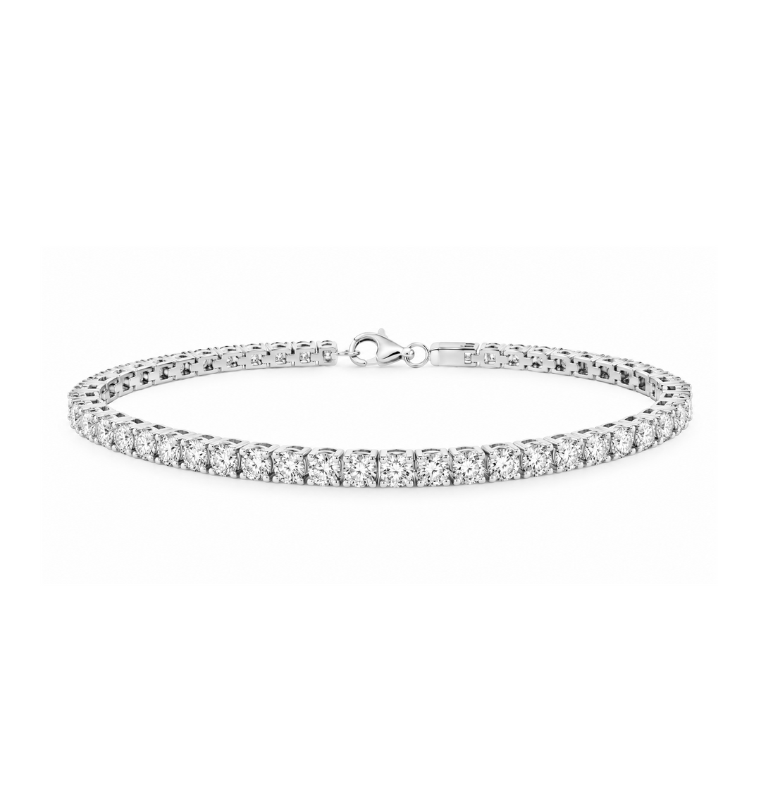 5.50 DEW Moissanite Tennis Bracelet in 925 Platinum Plated