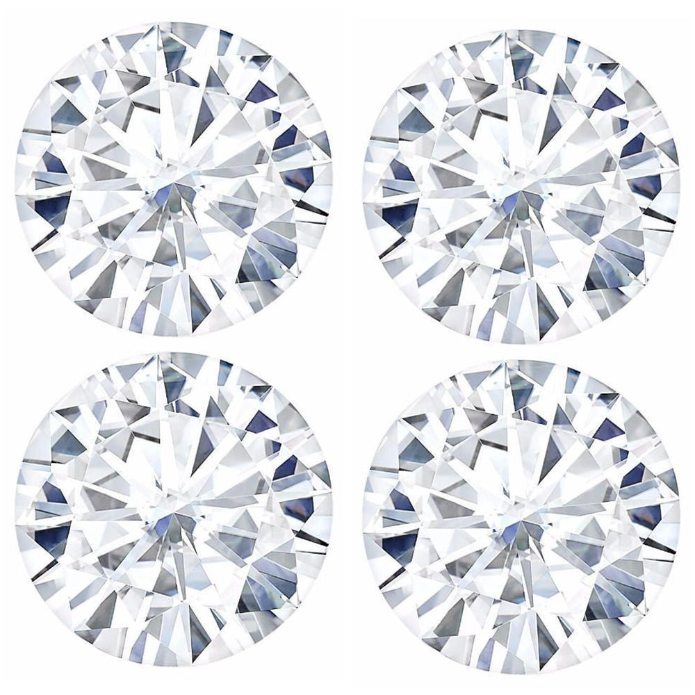 The Gemfly's VVS1 Clarity and DEF Color Round Cut Loose Moissanite Gemstone