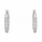 1.50 DEW Moissanite Hoop Earring in 925 Platinum Plated