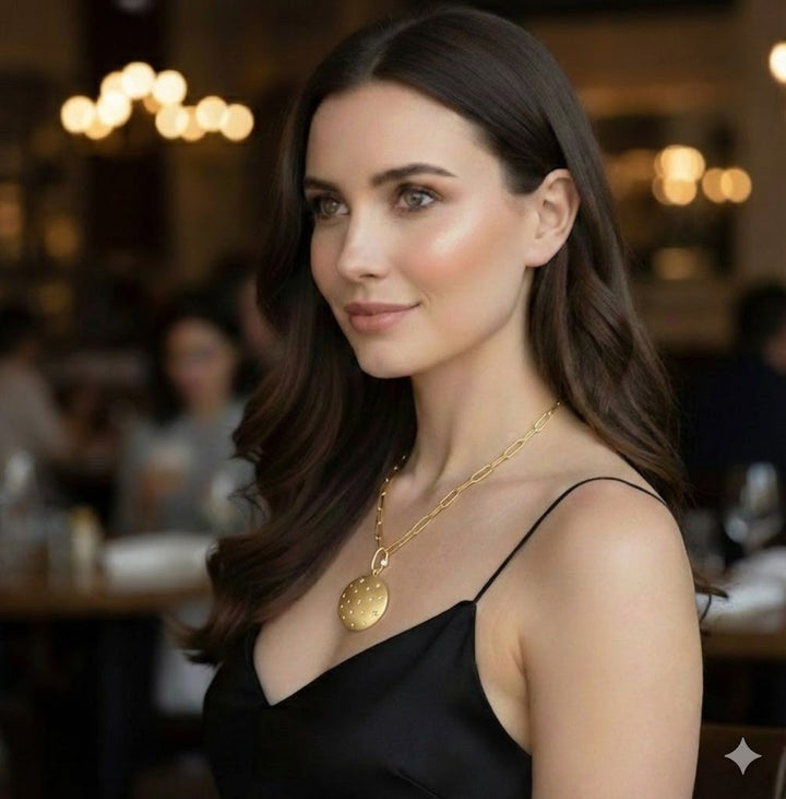 0.33 Ctw Caramel Diamond Medallion Necklace