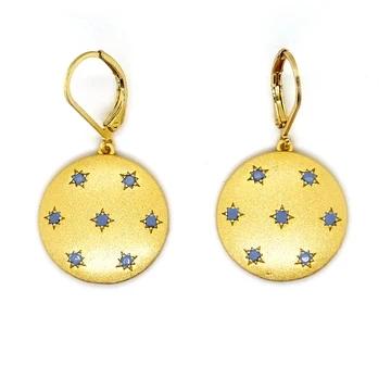 Catarina 0.33 Ctw Blue Diamond Medallion Earring