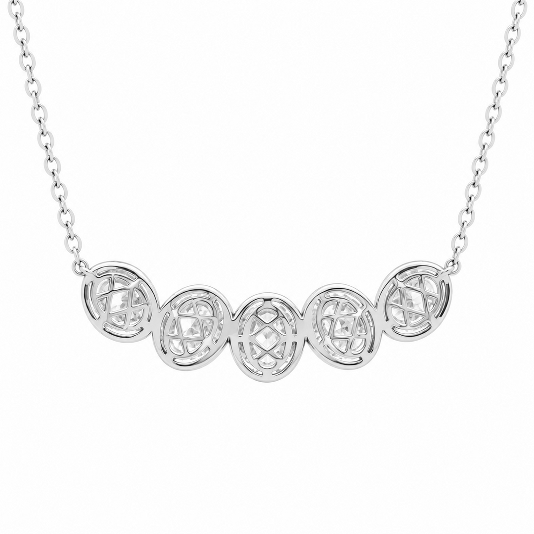 5.10 DEW Moissanite Necklace in 925 Platinum Plated
