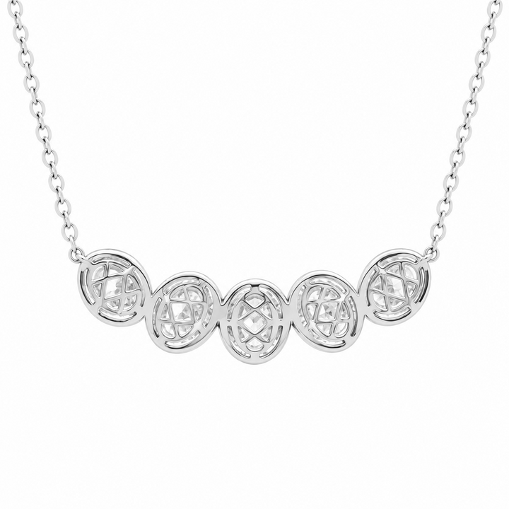 5.10 DEW Moissanite Necklace in 925 Platinum Plated