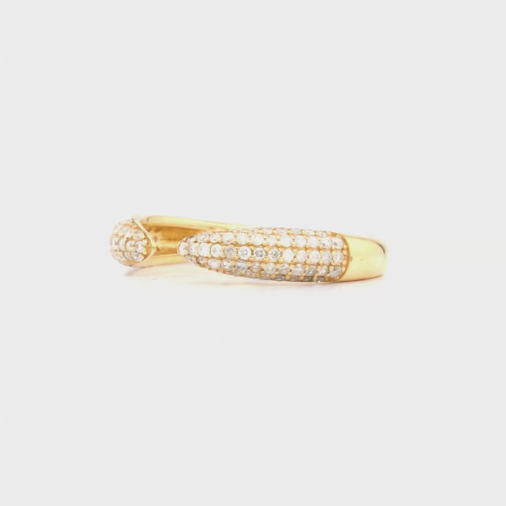 0.39 Cts White Diamond Ring in 14K Yellow Gold