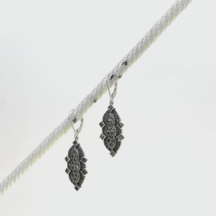 1.84 Cts Marcasite Earring in 925