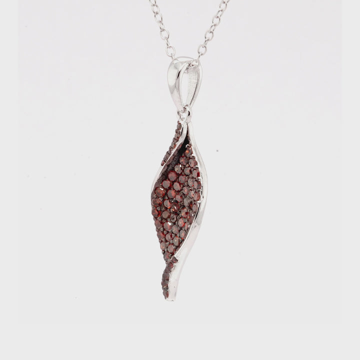 0.59 Cts Red Diamond Pendant in 925 Two Tone