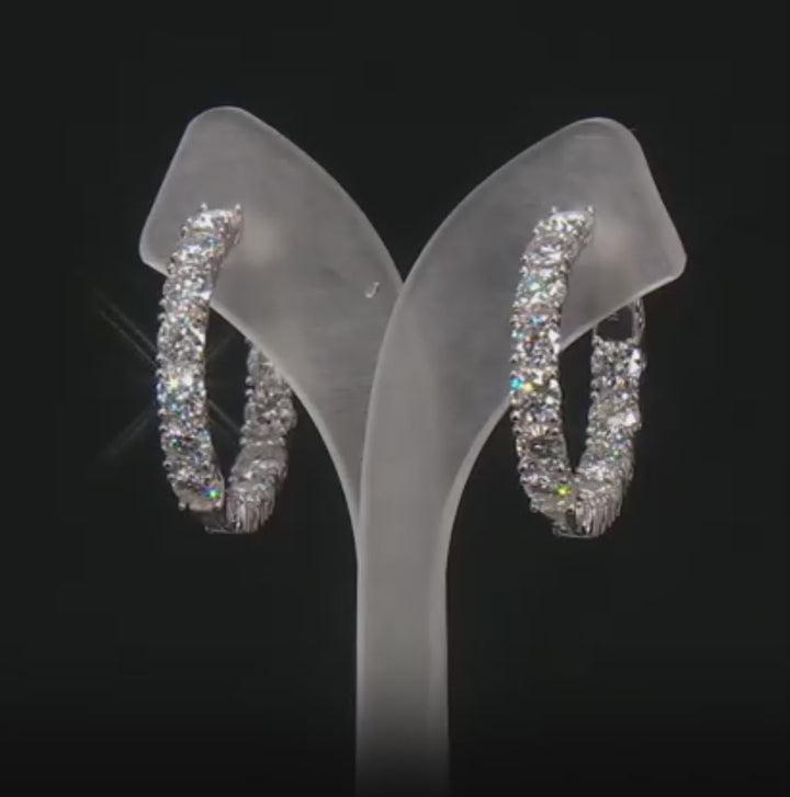 4.00 DEW Moissanite Earring in 925 Platinum Plated