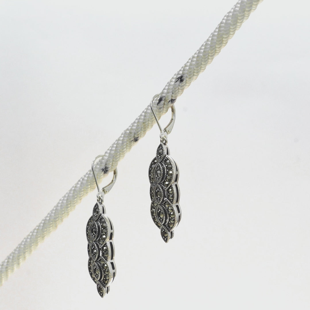 1.95 Cts Marcasite Earring in 925