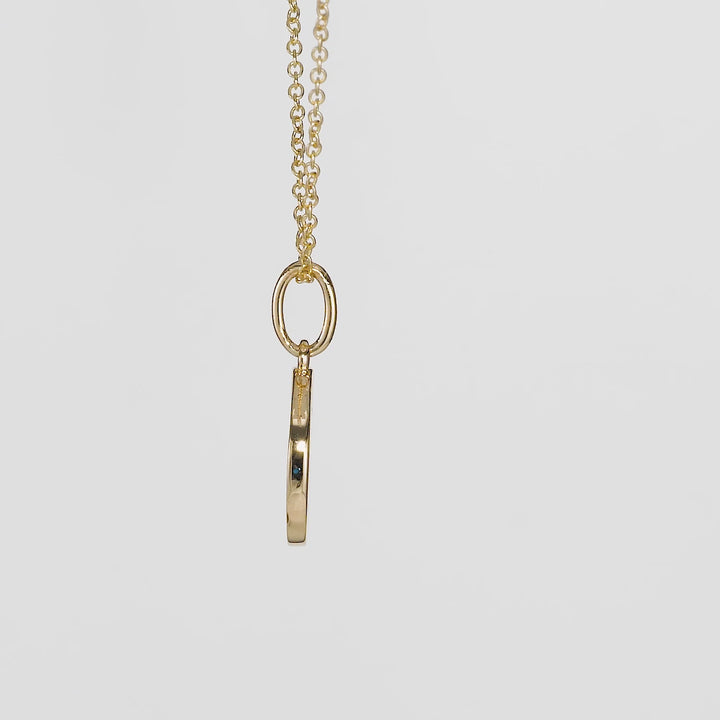 0.33 Cts White Diamond Pendant in 14K Yellow Gold