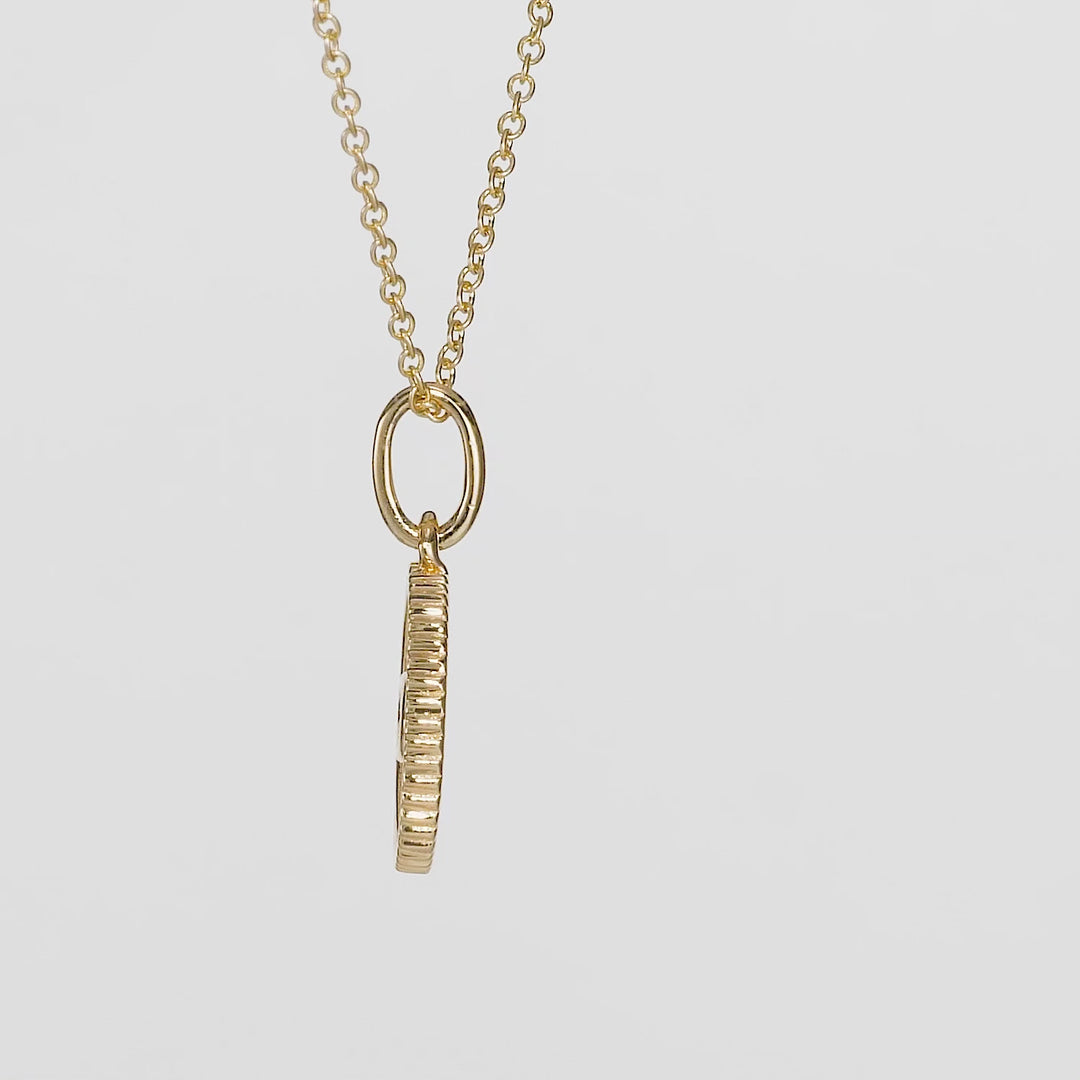 0.02 Cts White Diamond Pendant in 14K Yellow Gold