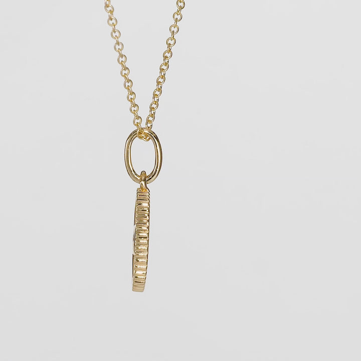 0.02 Cts White Diamond Pendant in 14K Yellow Gold