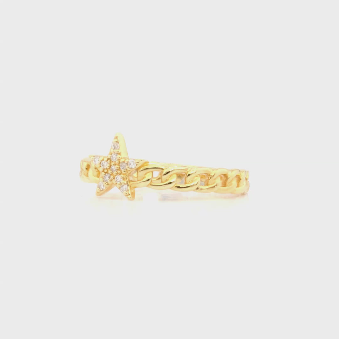 0.08 Cts White Diamond Ring in 14K Yellow Gold