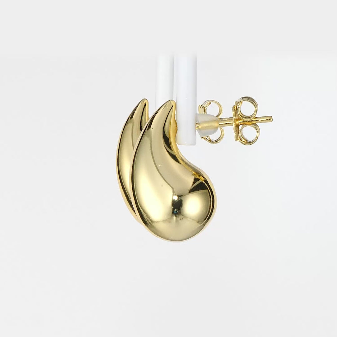 Yellow Gold Plated Drop Earring in 925 Sterling Silver