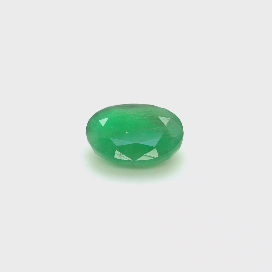 3.9 Cts Emerald 12X9 MM Oval Gemstone