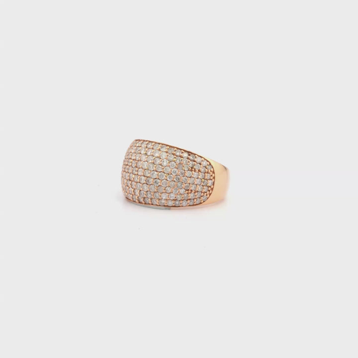 1.88 Cts White Diamond Ring in 14K Rose Gold