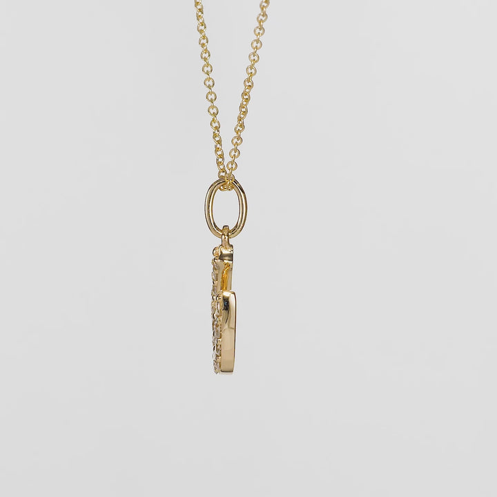 0.28 Cts White Diamond Pendant in 14K Yellow Gold