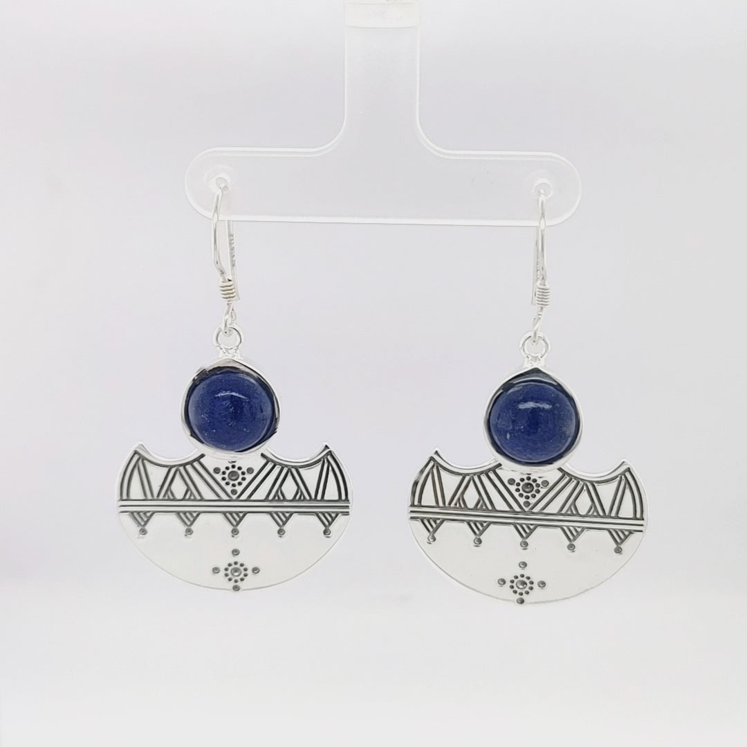 8.55 Cts Lapis Lazuli Earring in 925