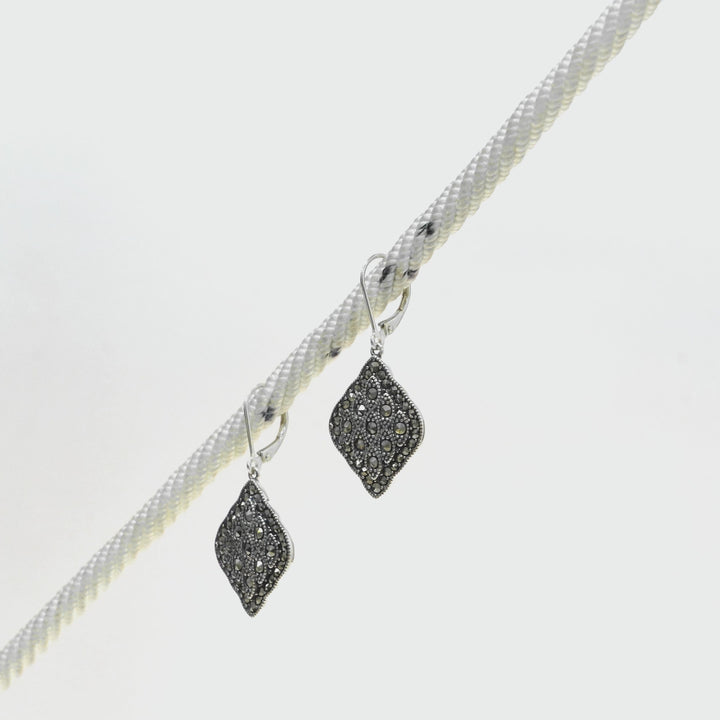 2.21 Cts Marcasite Earring in 925