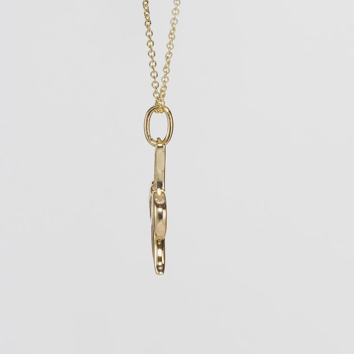 0.04 Cts White Diamond Pendant in 14K Yellow Gold