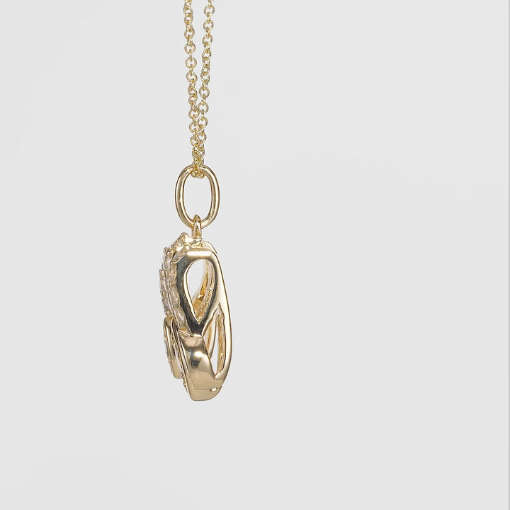 0.32 Cts White Diamond Pendant in 14K Yellow Gold