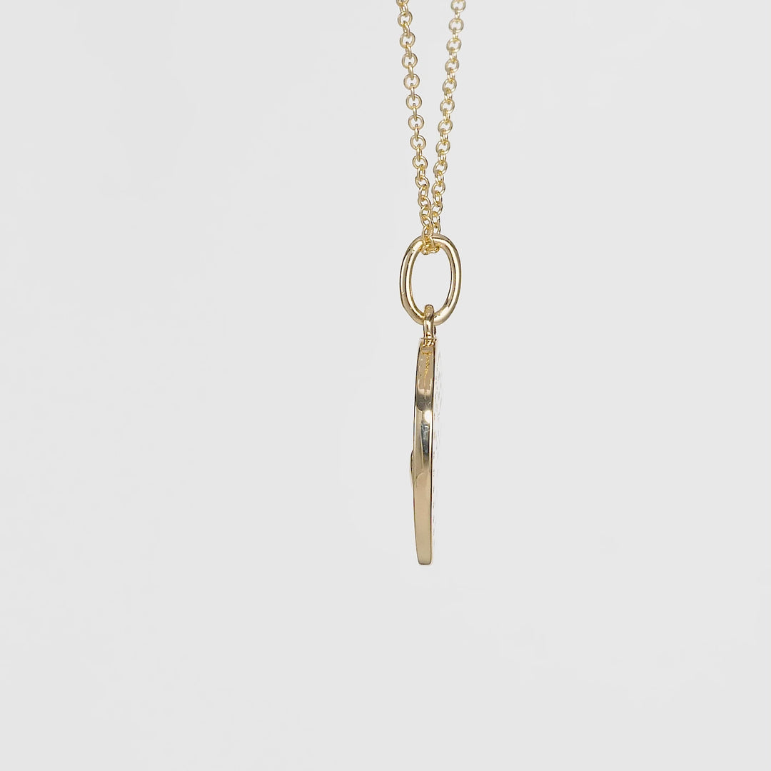 0.25 Cts White Diamond Pendant in 14K Yellow Gold