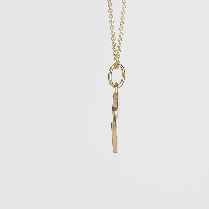0.25 Cts White Diamond Pendant in 14K Yellow Gold