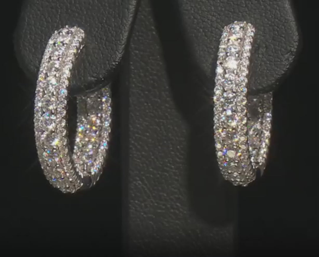 3.25 DEW Moissanite Earring in 925 Yellow Gold Plated