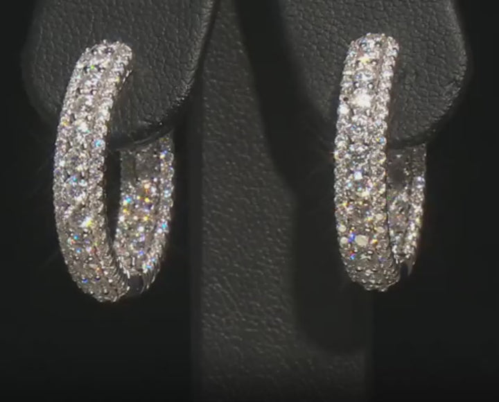 3.25 DEW Moissanite Earring in 925 Yellow Gold Plated