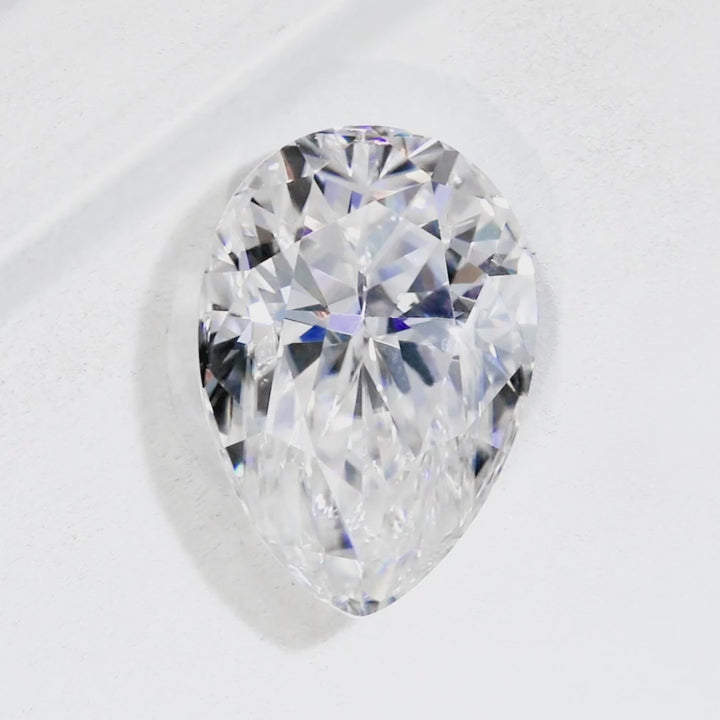 The Gemfly's VVS1 Clarity and DEF Color Pear Shape Loose Moissanite Gemstone