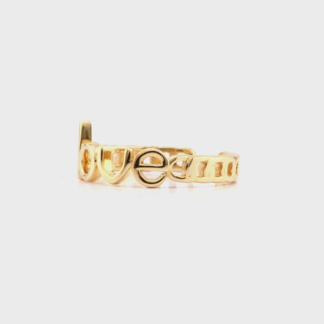 Love Ring in 14K Yellow Gold