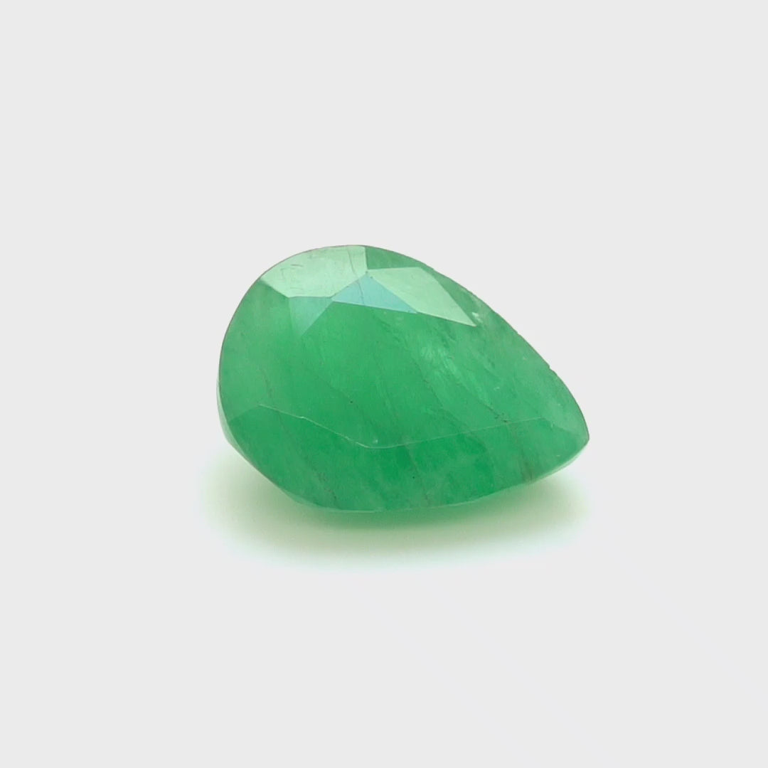 6.34 Cts Emerald 15X11 MM Pear Gemstone
