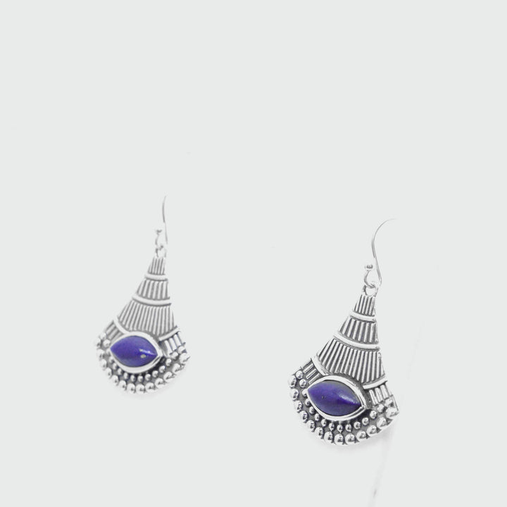 1.50 Cts Lapis Lazuli Earring in 925