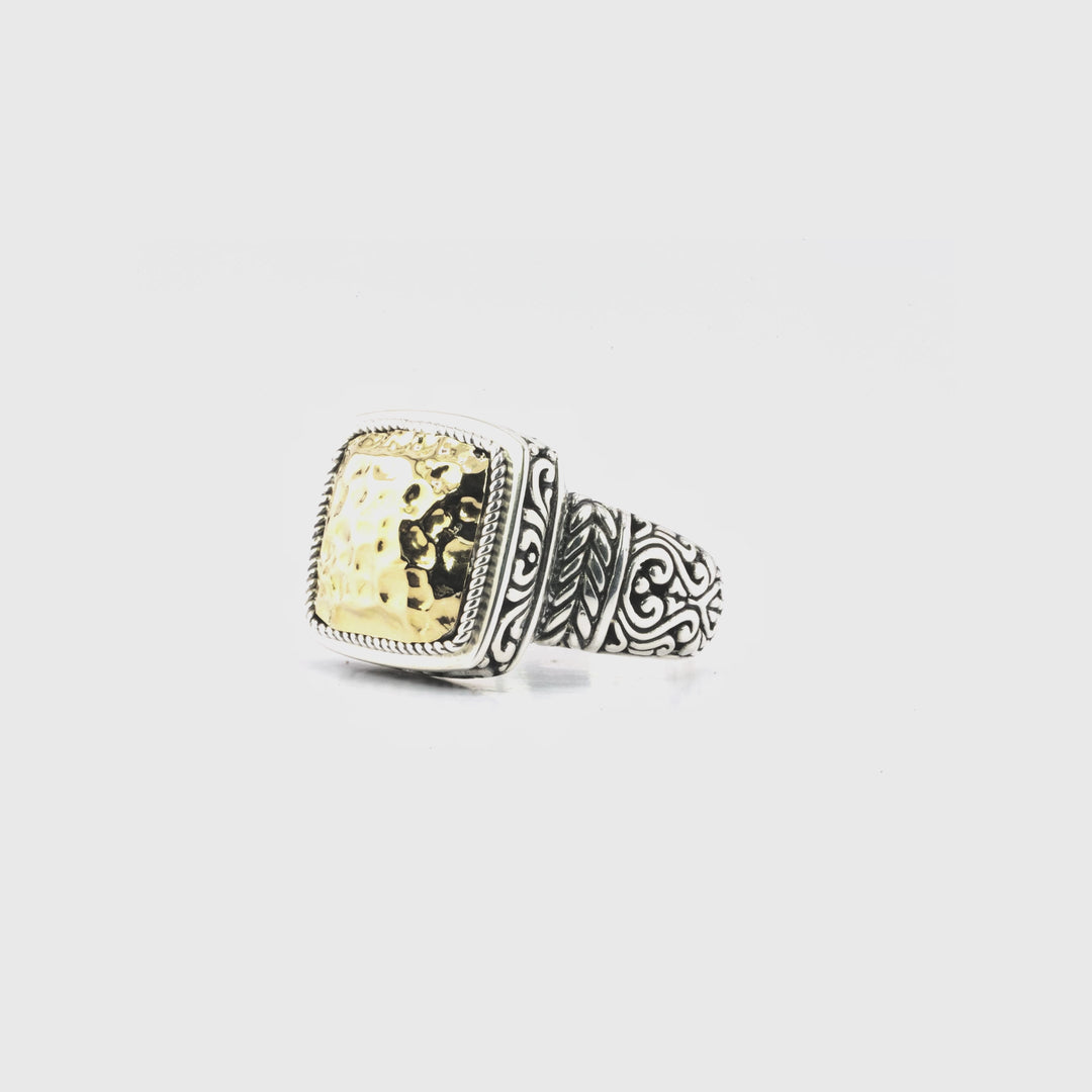 Statement Ring in Two Tone 925 Silver