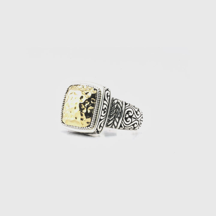 Statement Ring in Two Tone 925 Silver