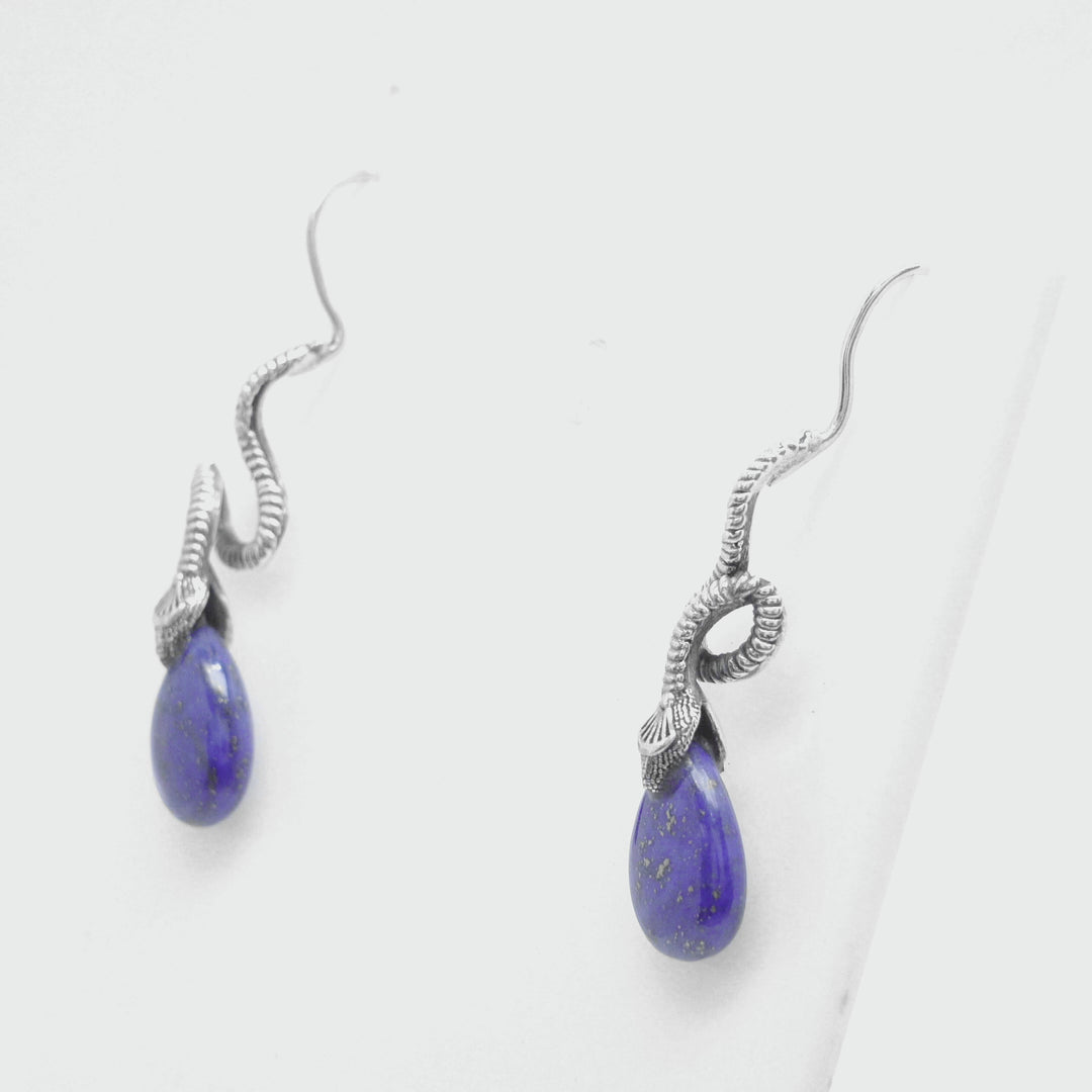 5.00 Cts Lapis Lazuli Earring in 925