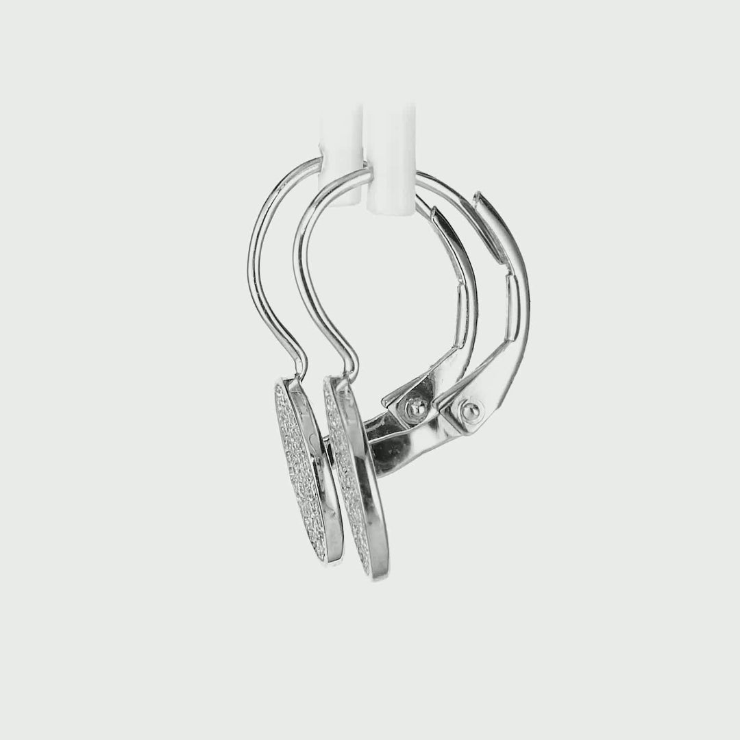 0.56 Cts White Diamond Dangle Earring in 14K White Gold