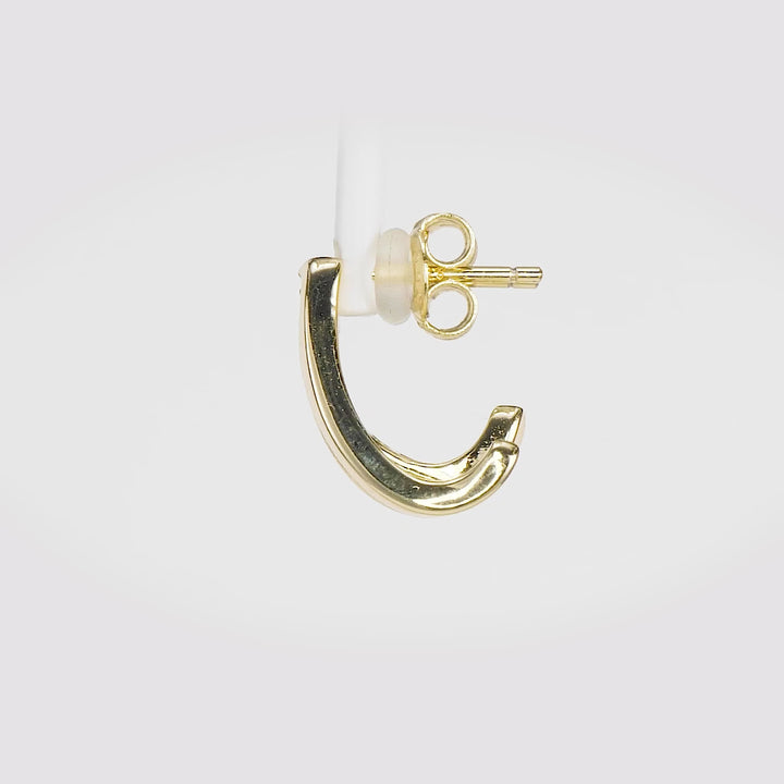 0.47 Cts Lab Grown Diamond Stud Earring in 925 Yellow Gold Plated
