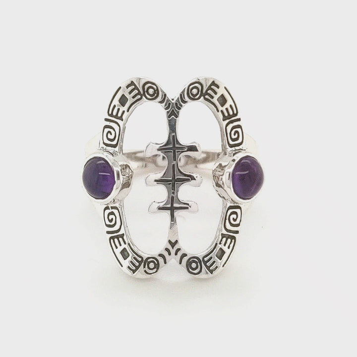 1.60 Cts African Amethyst Ring in 925