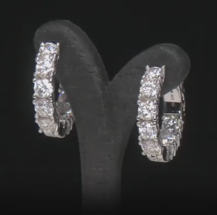 1.60 DEW Moissanite Earring in 925 Platinum Plated