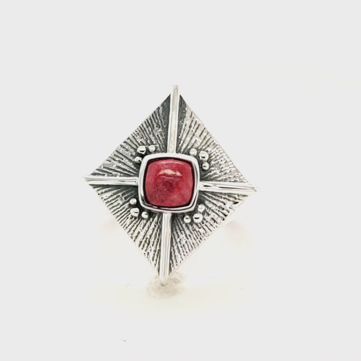 1.30 Cts Thulite Ring in 925
